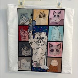 Taylor Swift Eras tour inspired pillow case featuring her cats!